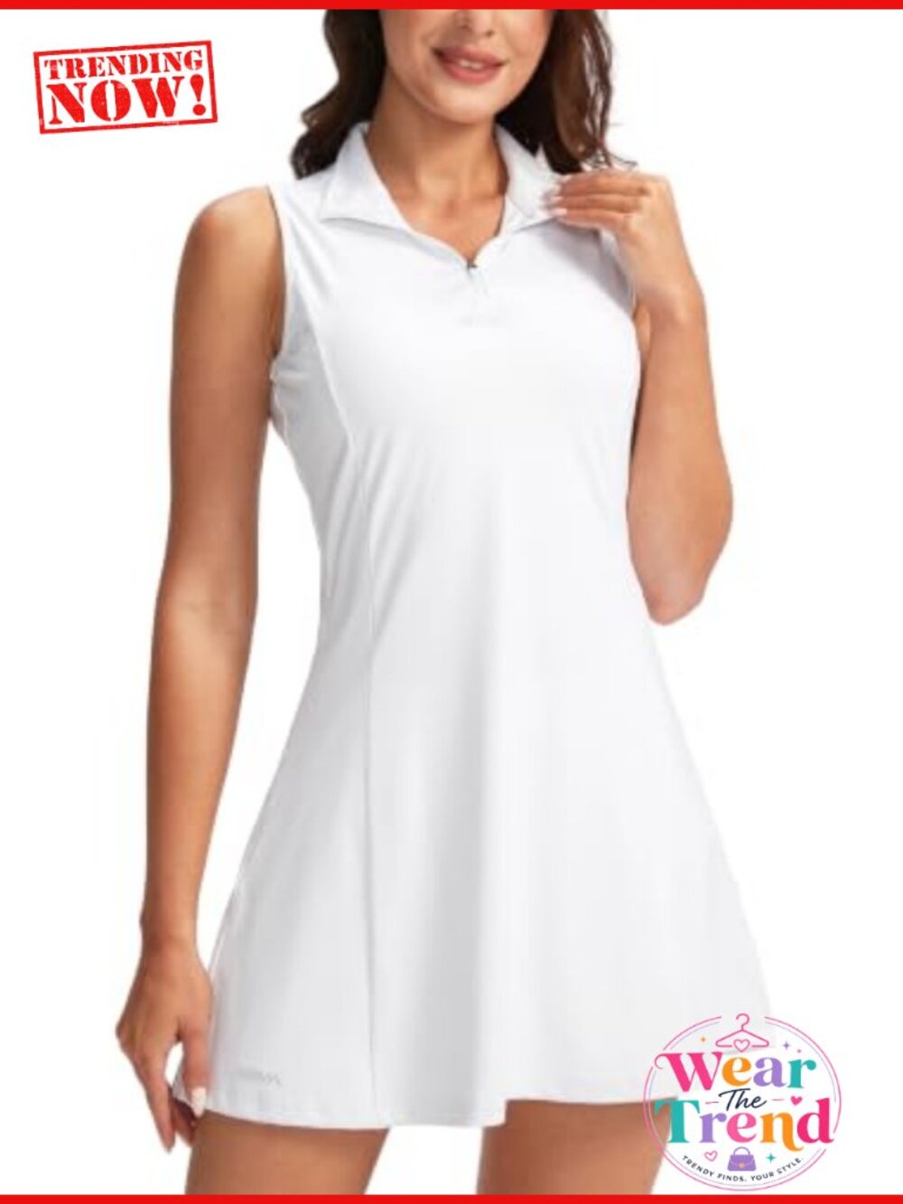 Women's Tennis Golf Dress with Shorts, Separate Shorts, Athletic Activewear